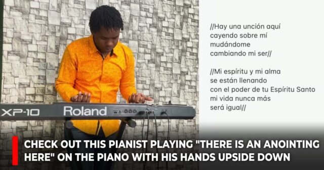 Check out this pianist playing There is an anointing here on the piano with his hands upside down