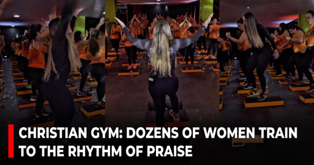 Christian gym_ Dozens of women train to the rhythm of praise